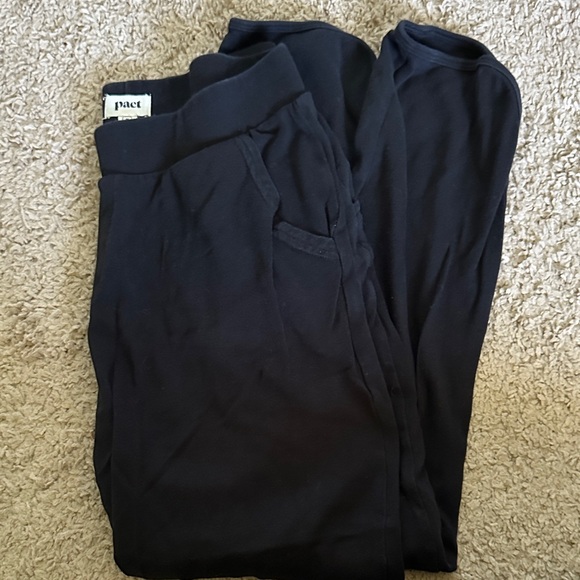 Pact Airplane Black Lounge Pants - Picture 1 of 4